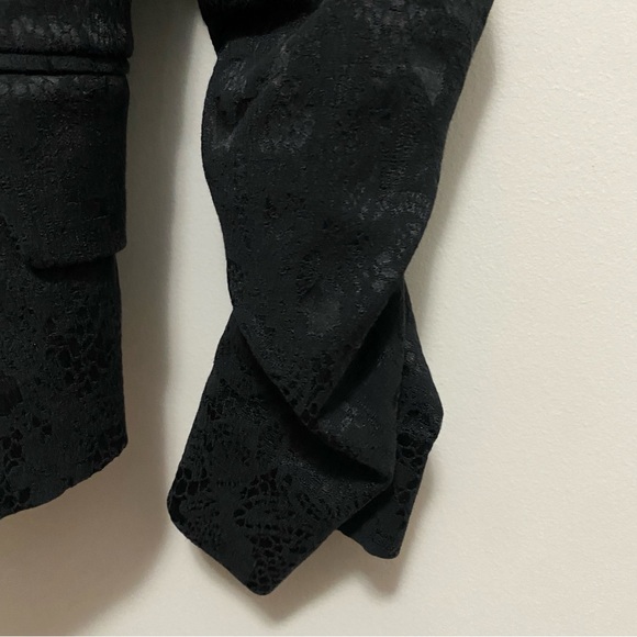 H&M Patterned Blazer Black - Size 2 - Picture 5 of 9